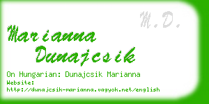 marianna dunajcsik business card